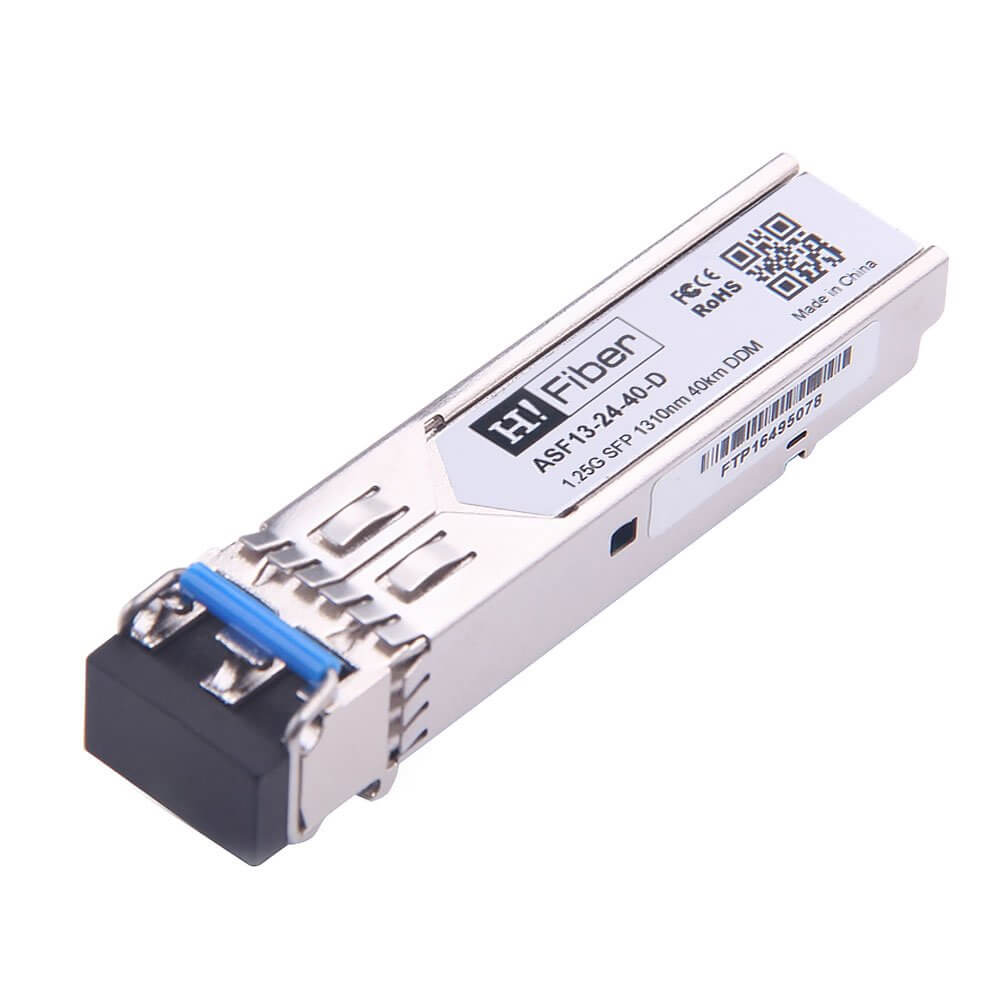 Juniper SFP-1GE-EX-40 Compatible 1000Base-EX SFP 1310nm 40km DOM Transceiver Module for SMF