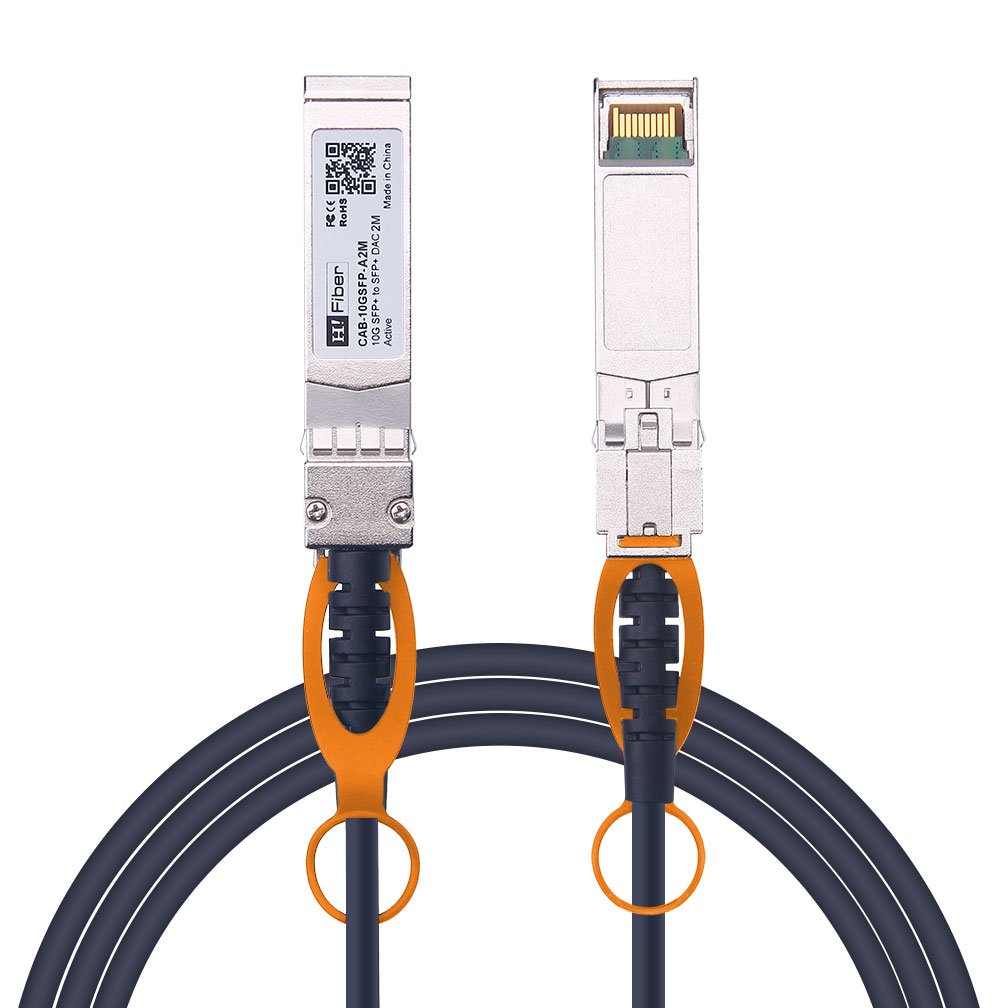 2m(7ft) 10G SFP+ to SFP+ Active DAC Twinax Cable, 30AWG, Customized
