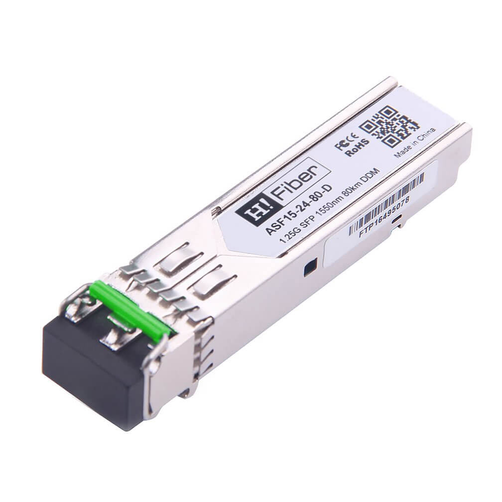 Cisco GLC-ZX-SMD Compatible 1000Base-ZX SFP 1550nm 80km DOM Transceiver Module for SMF