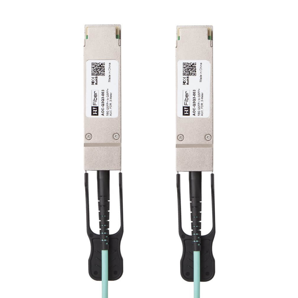 Mellanox MC220731V-003 Compatible 3m(10ft) 56G QSFP+ to QSFP+ AOC(Active Optical Cable), FDR