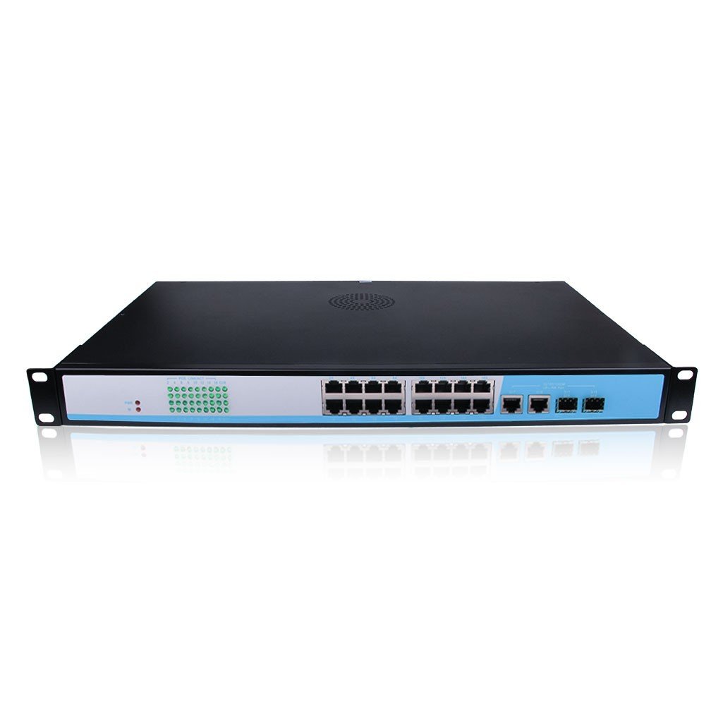 300W 16-Port Fast Ethernet PoE Switch 10/100, with 300W 16-PoE Ports, Support IEEE 802.3af/at