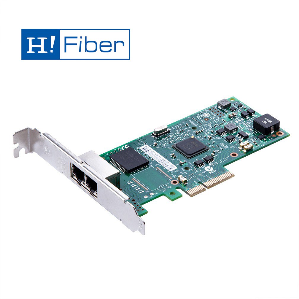Dual RJ-45 10/100/1000Mbps Ethernet Converged Network Adapter, PCI-E X4, INTEL I350AM2 controller