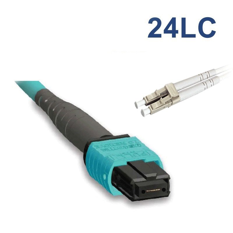 MPO to 24LC, OM3, Fiber Patch Cord