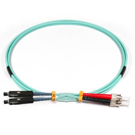 ST to MU , Multimode OM3 10Gb 50/125μm, Duplex 