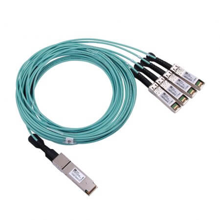 10m(33ft) 40G QSFP+ to 4 SFP+ AOC(Active Optical Cable), Singlemode PSM4, Customized