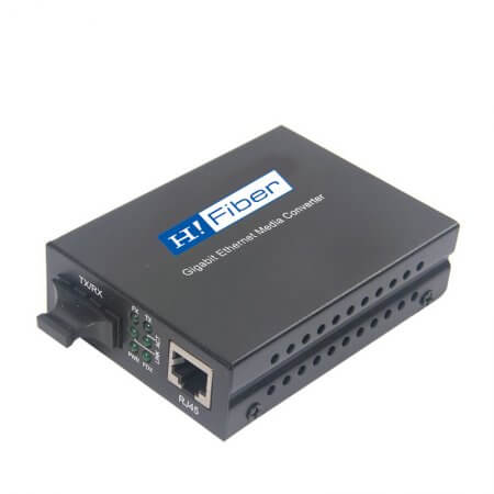 10/100/1000M Gigabit Ethernet Media Converter, Single mode, RJ45 to SC, 20KM