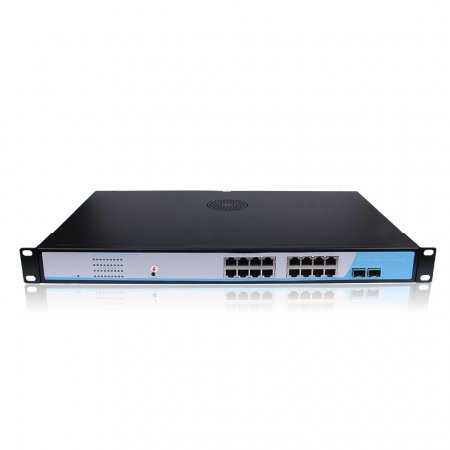 300W 16-Port Gigabit Ethernet PoE Switch 10/100/1000M, with 300W 16-PoE Ports, Support IEEE 802.3af/at