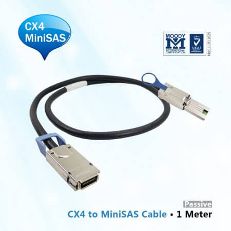 10GbE CX4 to MiniSAS(SFF-8088) Cable 1M