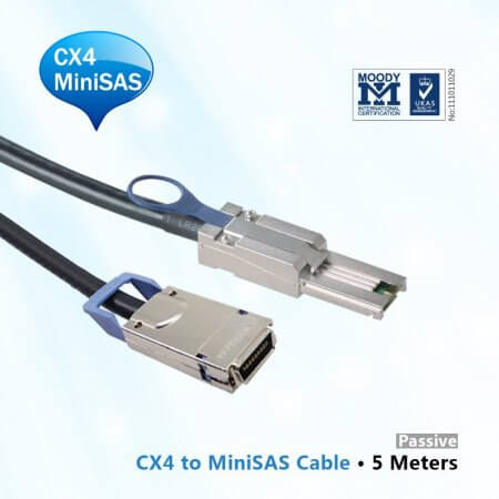 10GbE CX4 to MiniSAS(SFF-8088) Cable 5M