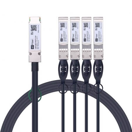 QSFP+ to 4 SFP+ Copper Breakout Cable, 1-Meter, Passive | QSFP-4SFP10G-CU1M 