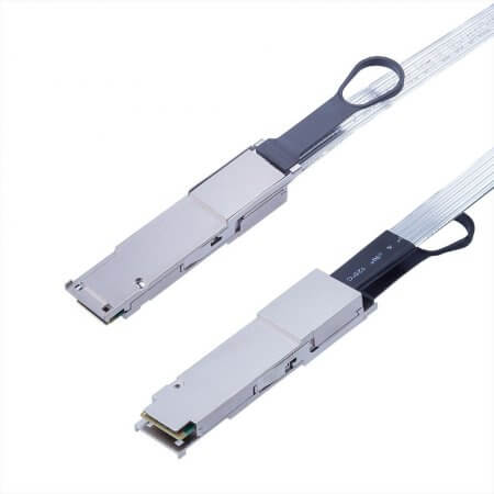 2m(7ft) 40G QSFP+ DAC Twin Axial Nylon Braided Flat Cable, Passive, Customized