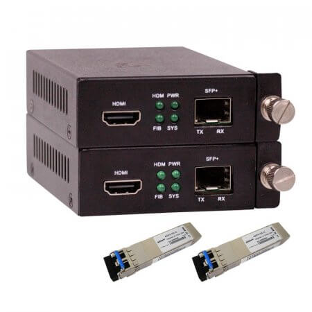 [HDMI to SFP+ Converter (A pair)] + [2x SFP+ LR] Kit1