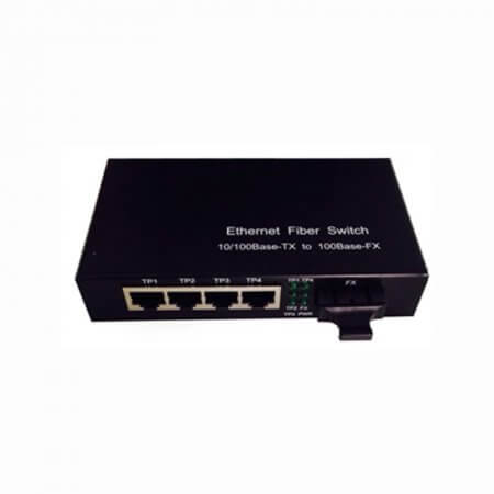 COV-SF05A-M-2, 10/100M Ethernet Multimode Fiber Converter, (4*UTP + 1*MMF Port)