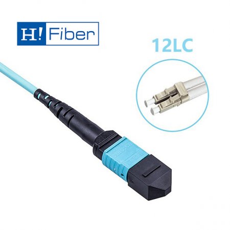 MTP to 12LC, OM4, Fiber Patch Cord