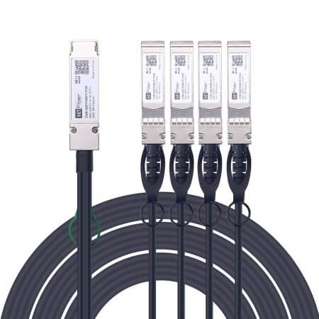 Juniper QFX-QSFP-DACBO-3M Compatible 3m(10ft) QSFP+ to 4x SFP+ breakout cable, 30AWG