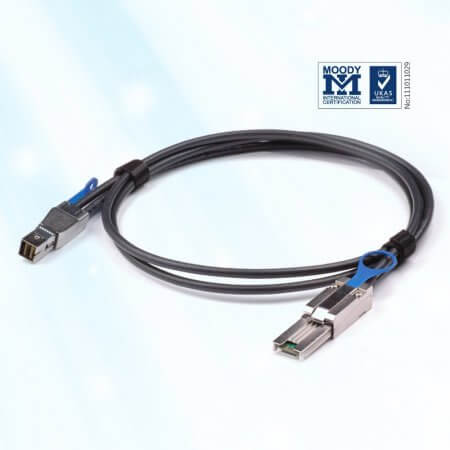 4x Mini-SAS HD (SFF-8644) to 4x Mini-SAS 26-pin (SFF-8088) Hybrid Cable, 5-Meter (16.5 ft)