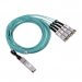15m(49ft) 100G QSFP28 to 4 SFP28 AOC(Active Optical Cable), Breakout, Customized