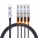 5m(16ft) 40G QSFP+ to 4 SFP+ Active DAC Twinax Cable, 30AWG, Customized