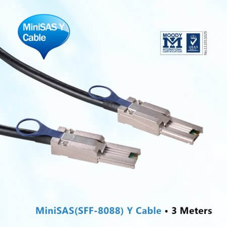 MiniSAS Y Cable ,3-Meter