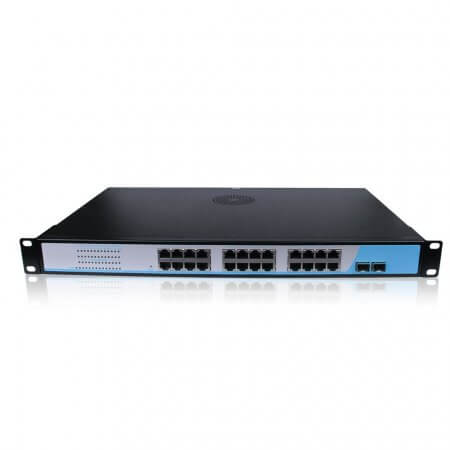 300W 24-Port Gigabit Ethernet PoE Switch 10/100/1000M, with 300W 24-PoE Ports, Support IEEE 802.3af/at