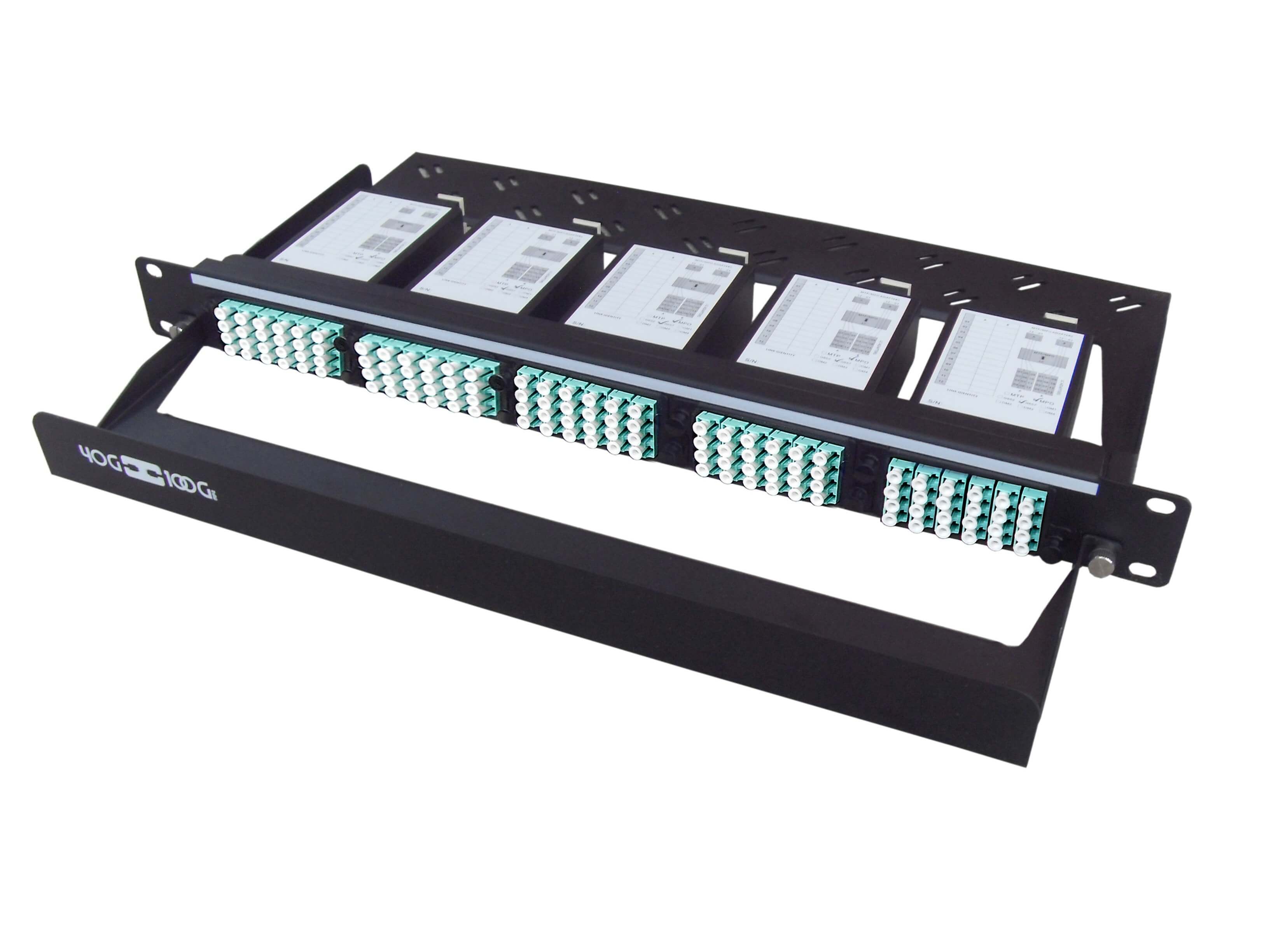 120 Core High Density MPO Fiber System, 1U, 10 ports MPO to 120 ports LC connectors, OM3, MMF