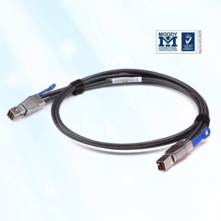 External Mini-SAS HD Cable Assemblies, SFF-8644 to SFF-8644, 0.5-Meter