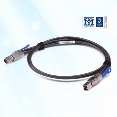 External Mini-SAS HD Cable Assemblies, SFF-8644 to SFF-8644, 5-Meter