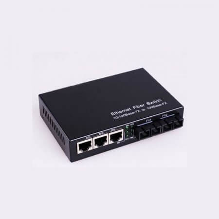 COV-SF05SS, 10/100M Ethernet Singlemode Fiber Converter, (3*UTP + 2*SMF Ports)