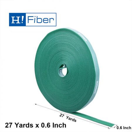 Self-Attaching Reusable Hook & Loop Fastening Tape, Double Side Cable Tie, L 27 yds, W 0.6''