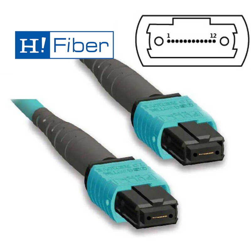 MPO, OM4, 8Core Fiber Patch Cord