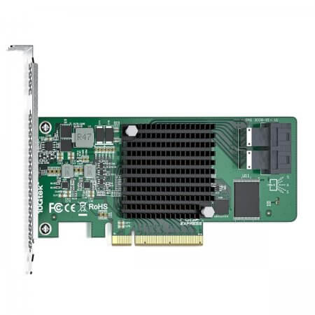10Gtek HBA card, 8-port (12Gb/s SAS or 6Gb/s SATA), Compare to LSI 9300-8i (IT Mode), (2x) SFF-8643 Connectors, PCIe3.0 X8