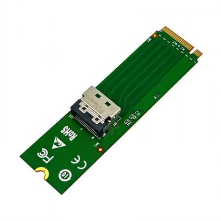 M.2 M-Key to MCIO 4i Adapter, Applied for multiple expansions, Applicable to Windows server/ Windows/Linux/VMwareESX/ESXi/CentOS/Ubuntu system