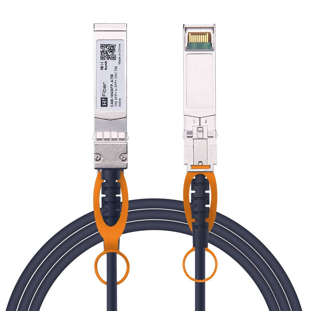 7m(23ft) 10G SFP+ to SFP+ Active DAC Twinax Cable, 28AWG, Customized