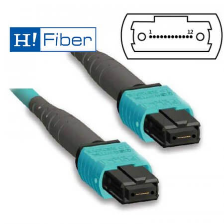 MPO, OM3, 12Core Fiber Patch Cord