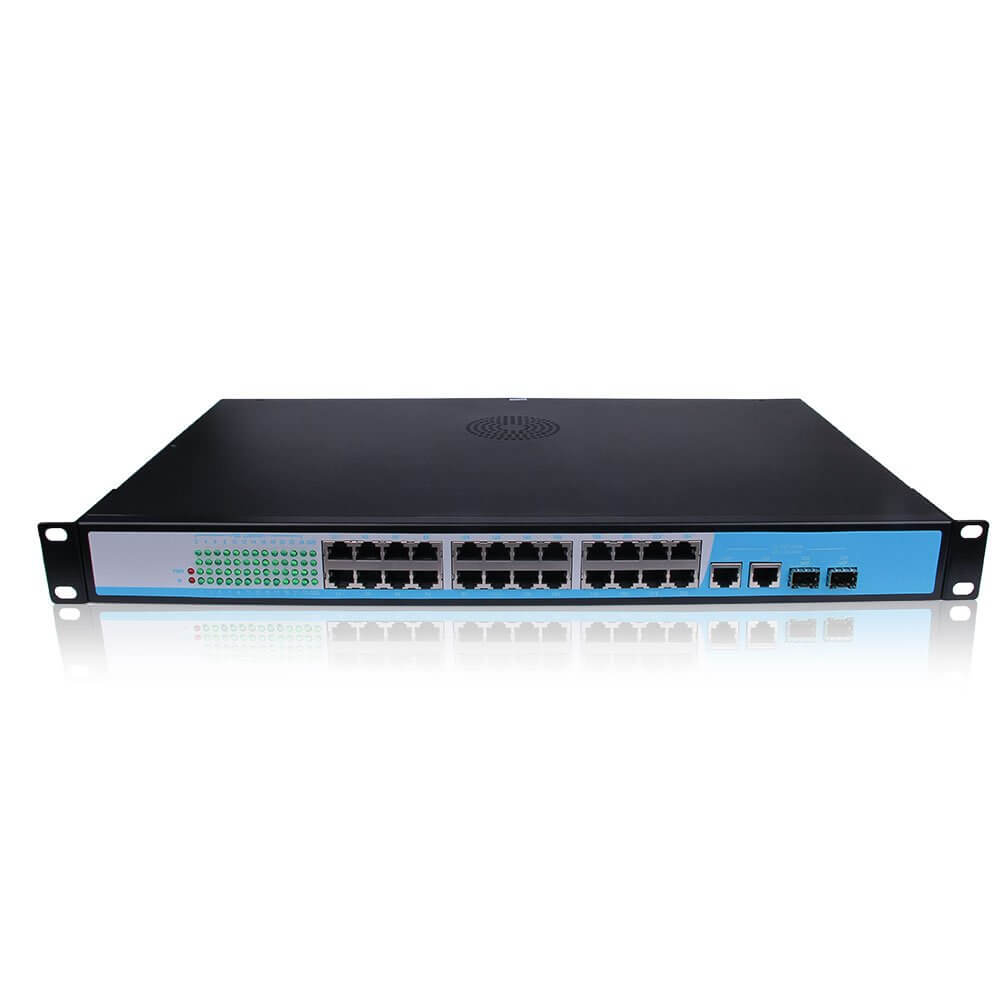 300W 24-Port Fast Ethernet PoE Switch 10/100, with 300W 24-PoE Ports, Support IEEE 802.3af/at