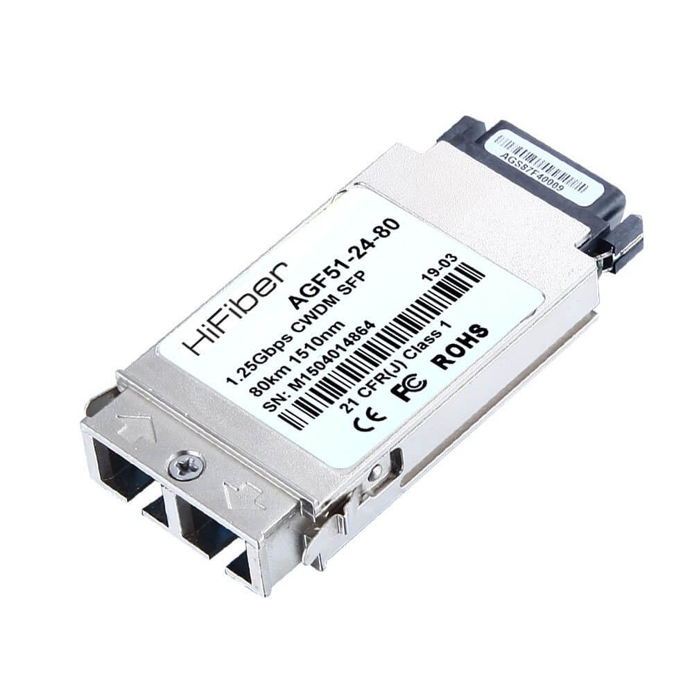 1000BASE-ZX CWDM SFP 1510nm 80km Single-Mode Optical Transceiver for SMF