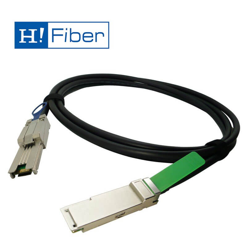 3m(10ft) 40G QSFP to MiniSAS(SFF-8088) DDR Passive DAC Twinax Cable,AWG28/AWG30 Customized