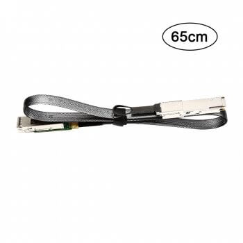 QSFP+ to QSFP+ cage, with EEPROM on the cage side, 30AWG, 65cm length