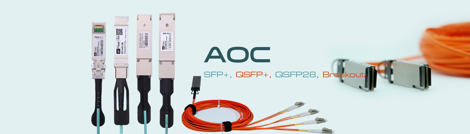 SFP+, QSFP+, QSFP28, Breakout AOC Cables at HiFiber.com